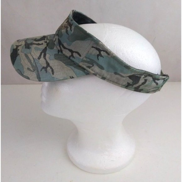 Flying Fisherman Camo With Embroidered Walleye Fish Adjustable Visor Cap - Picture 5 of 7